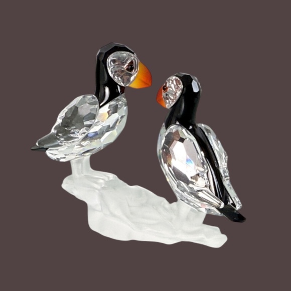 SWAROVSKI CRYSTAL A7621 Puffins Pair 261643 In Original Box - Picture 4 of 5